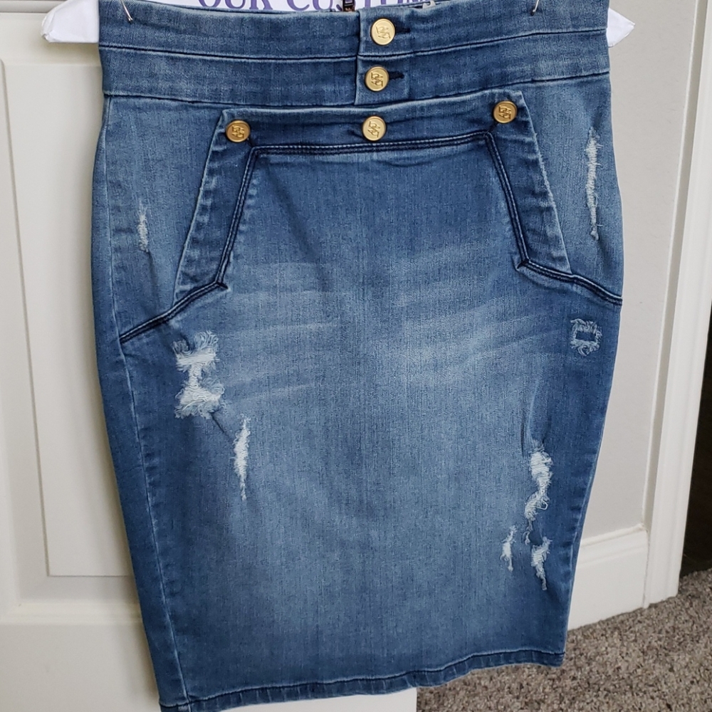 Bebe Denim Skirt